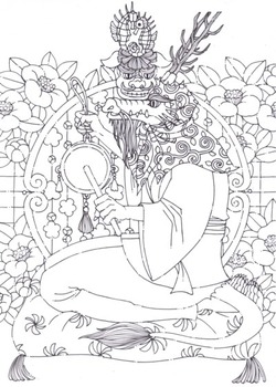 龍とタツノオトシゴ・獅子舞・椿
