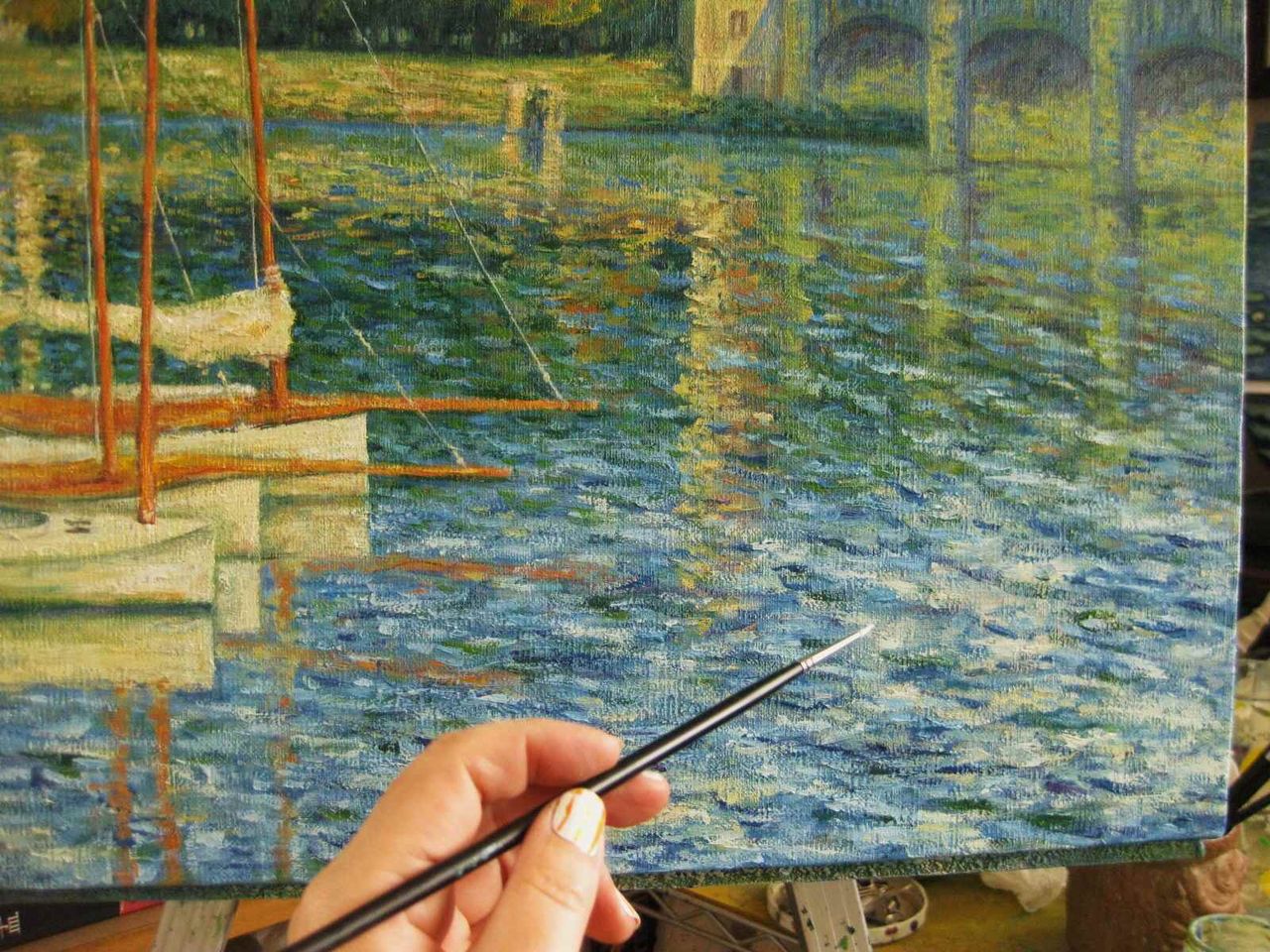 ブランド買うならブランドオフ バリ島画家 ダナ作 モネ模写10 サイズ