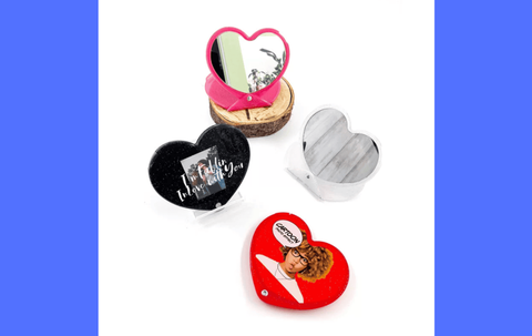ヨツバ印刷のハート型スライドミラー製品画像