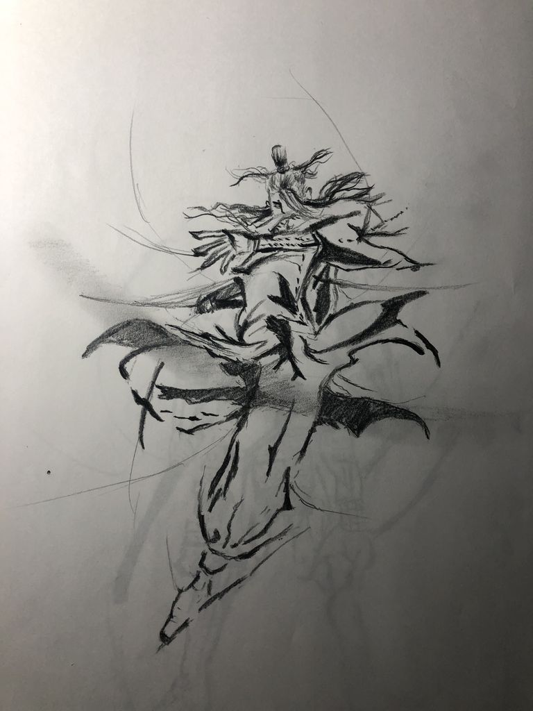 水墨画風 さむらいブログ