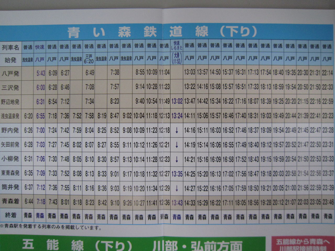 下北交通・JR列車時刻表 平成28年3月26日改正版ご案内 下北交通・JR列車時刻表 平成28年3月26日改正版ご案内