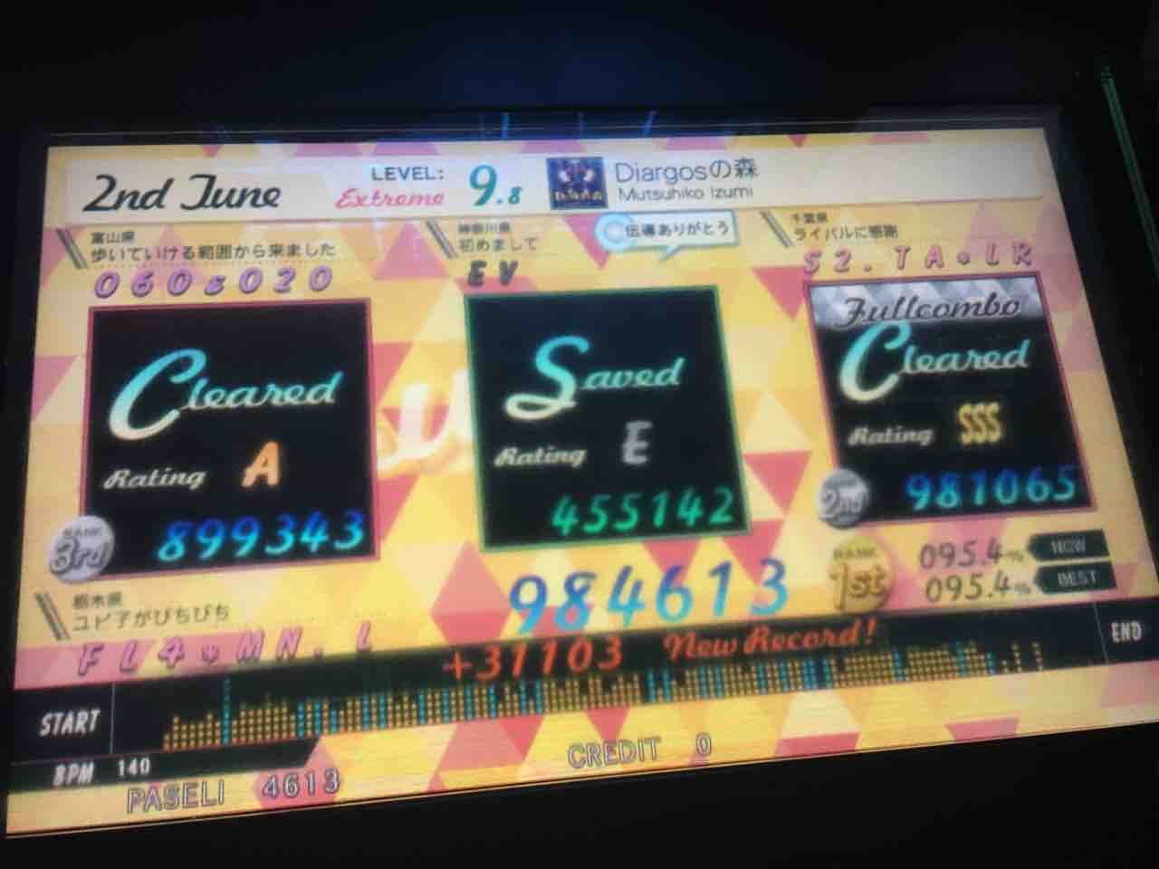 Jubeat Festo プレイ日記 2 後半 平均鳥まであと一歩 Motley Notes Jubeat Festo プレイ日記 2 後半 平均鳥まであと一歩 Motley Notes