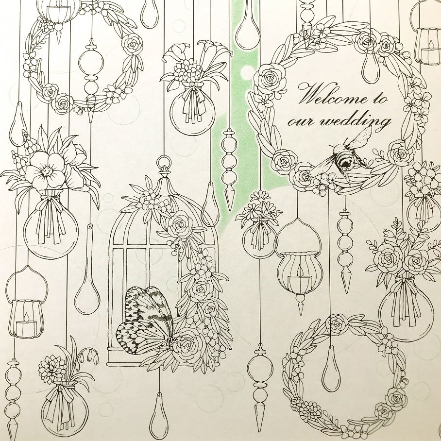 ガラスオーナメント 幸せのメヌエット 塗り絵と色鉛筆 ガラスオーナメント 幸せのメヌエット 塗り絵と色鉛筆