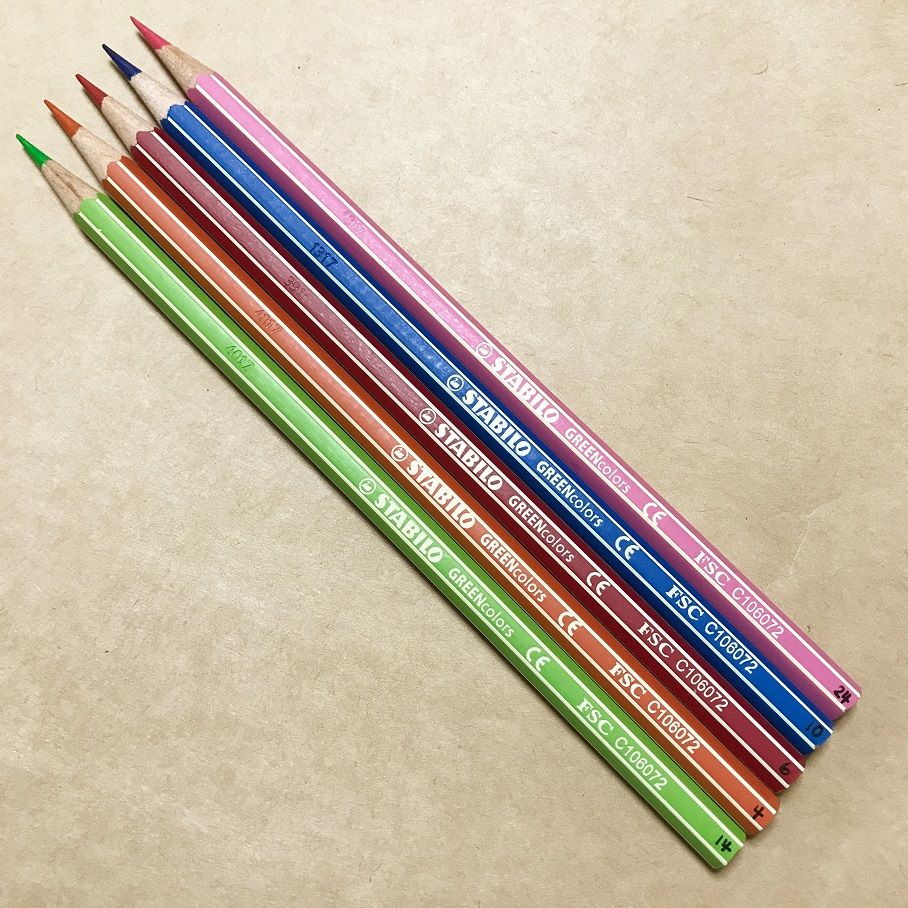 中古】(未使用・未開封品) スタビロ 色鉛筆 グリーンカラー 24色 6019