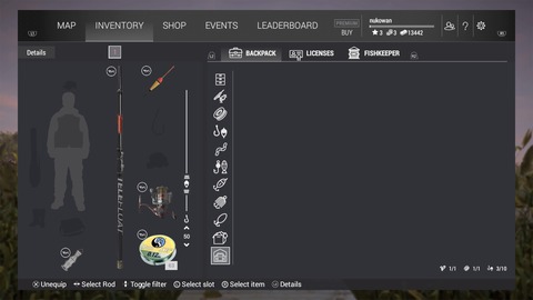 FishingPlanet_インベントリ画面