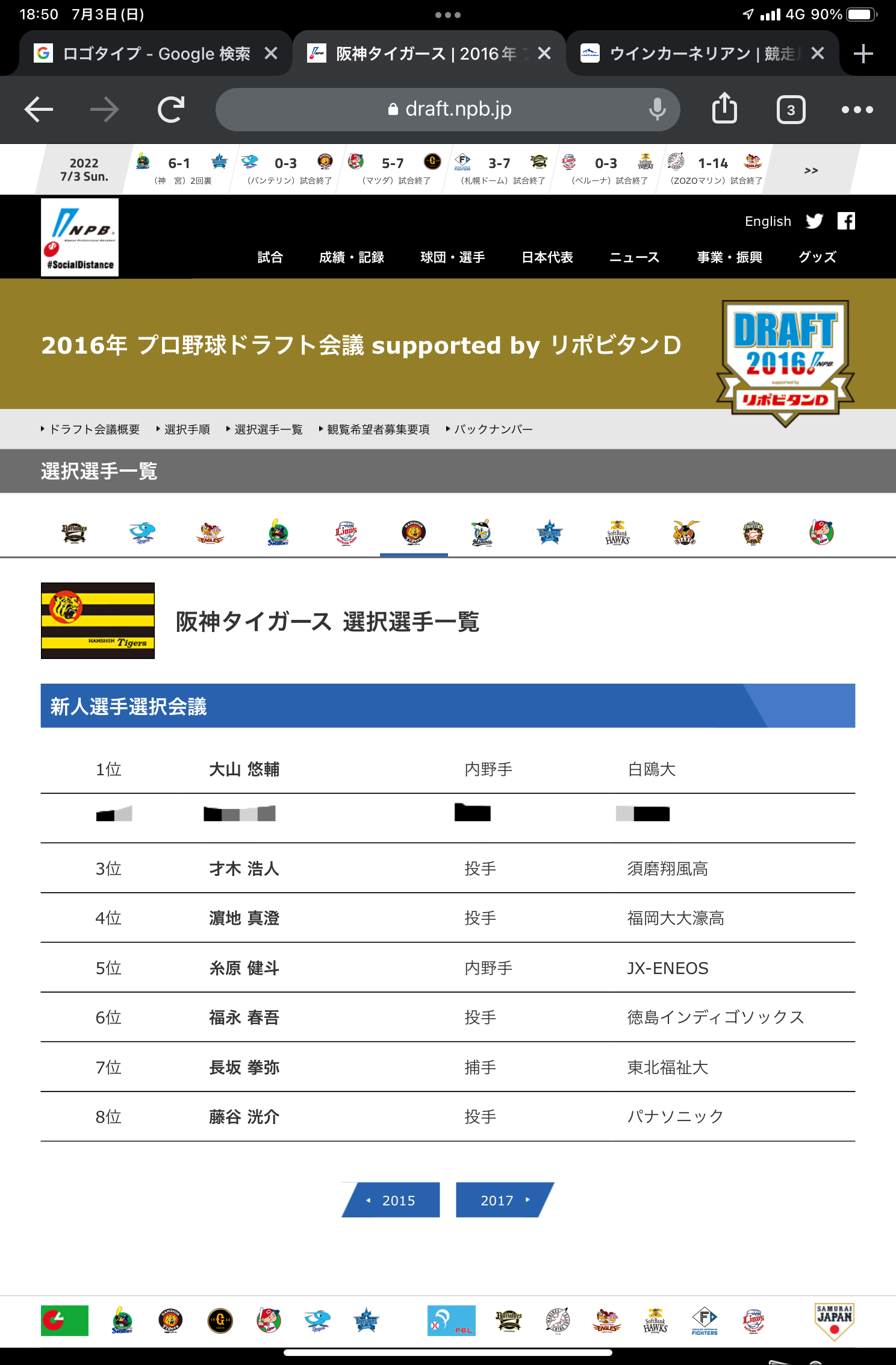 阪神の2016年ドラフト、地味に神