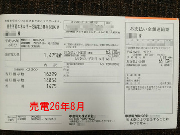 アイスマート売電26年8月