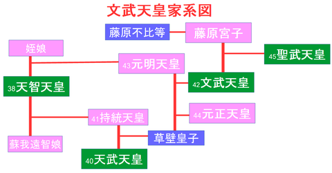 文武天皇家系図