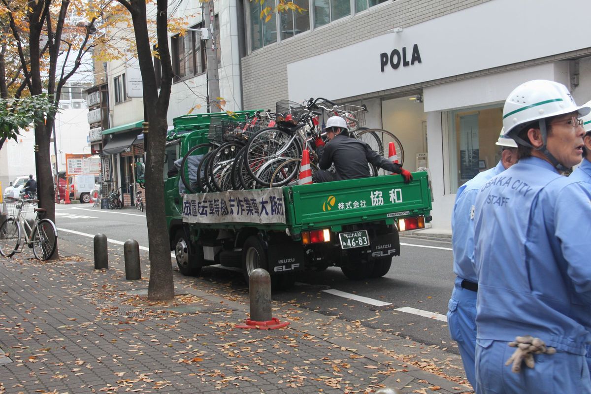 長堀 橋 自転車