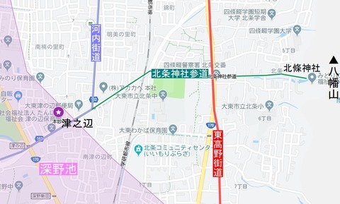 北条神社参道マイマップ