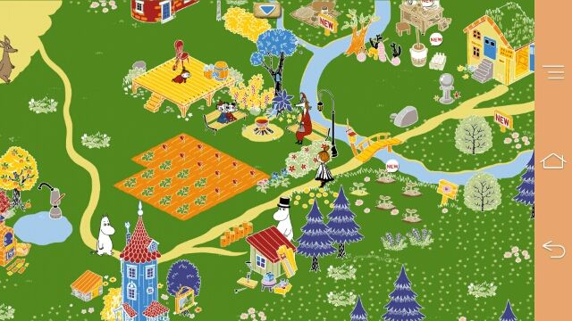可愛い スマホのムーミン箱庭ゲーム いろいろ ほどほど 北欧 手仕事 おいしいもの
