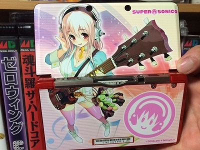 3DS用すーぱーそに子スキンシールを貼ってみた 他 : こよゲー