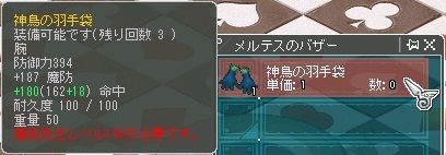 7月20日神鳥の羽手袋