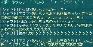 2月4日あやちょカンストおめシャウトログ
