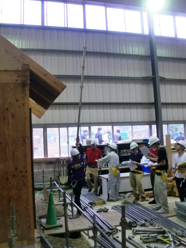 建方実習 外部足場架設 建築学科 建築設計科 建方実習 外部足場架設 建築学科 建築設計科