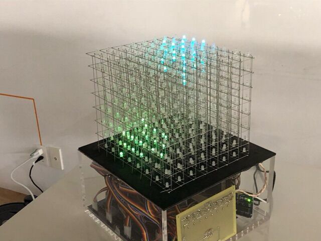 RGB LED CUBE(8×8×8) : 電子・電気科(電子工学/ホーム RGB LED CUBE(8×8×8) : 電子・電気科(電子工学/ホーム