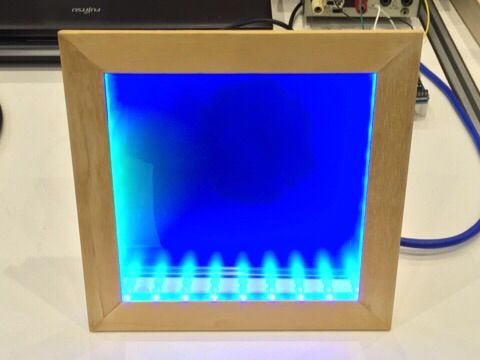 インフィニティミラーの展示 電子 電気科 電子工学 ホームエレクトロニクス デジタル オーディオコース