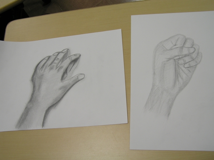 ベーシックデザイン 手のデッサン 建築学科blog