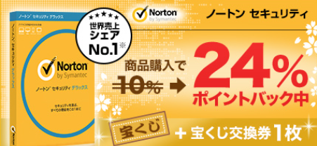 ノートン　24%値引き