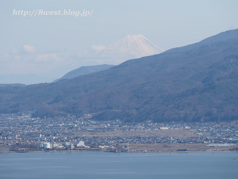 諏訪湖と富士山1