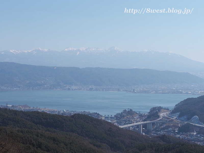 諏訪湖と八ヶ岳