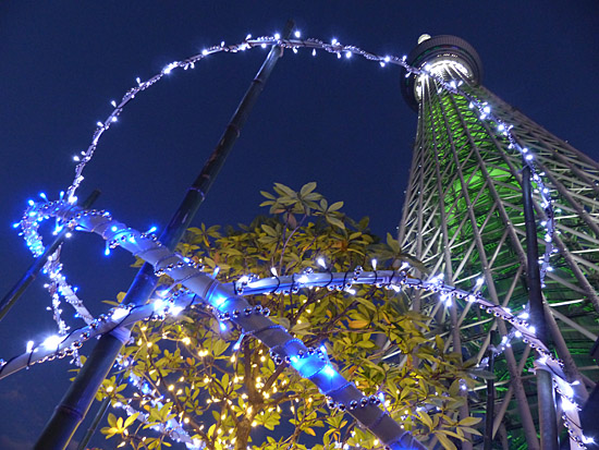 東京スカイツリープロジェクションマッピングと昨日の銀座から 四季の風2 東京スカイツリープロジェクションマッピングと昨日の銀座から 四季の風2