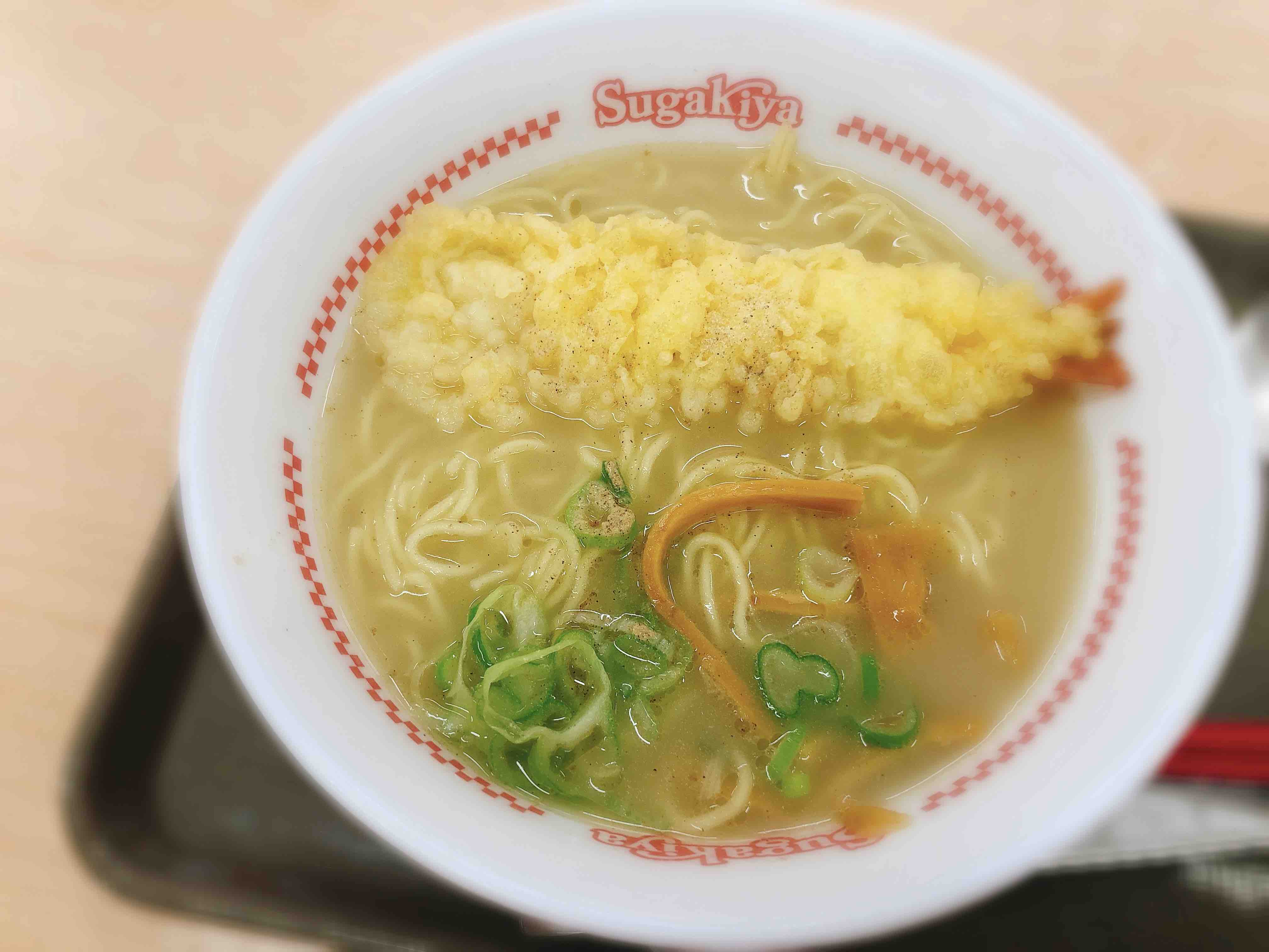 天ぷらラーメン スガキヤ Nabegonの金魚のあぶく 天ぷらラーメン スガキヤ Nabegonの金魚のあぶく
