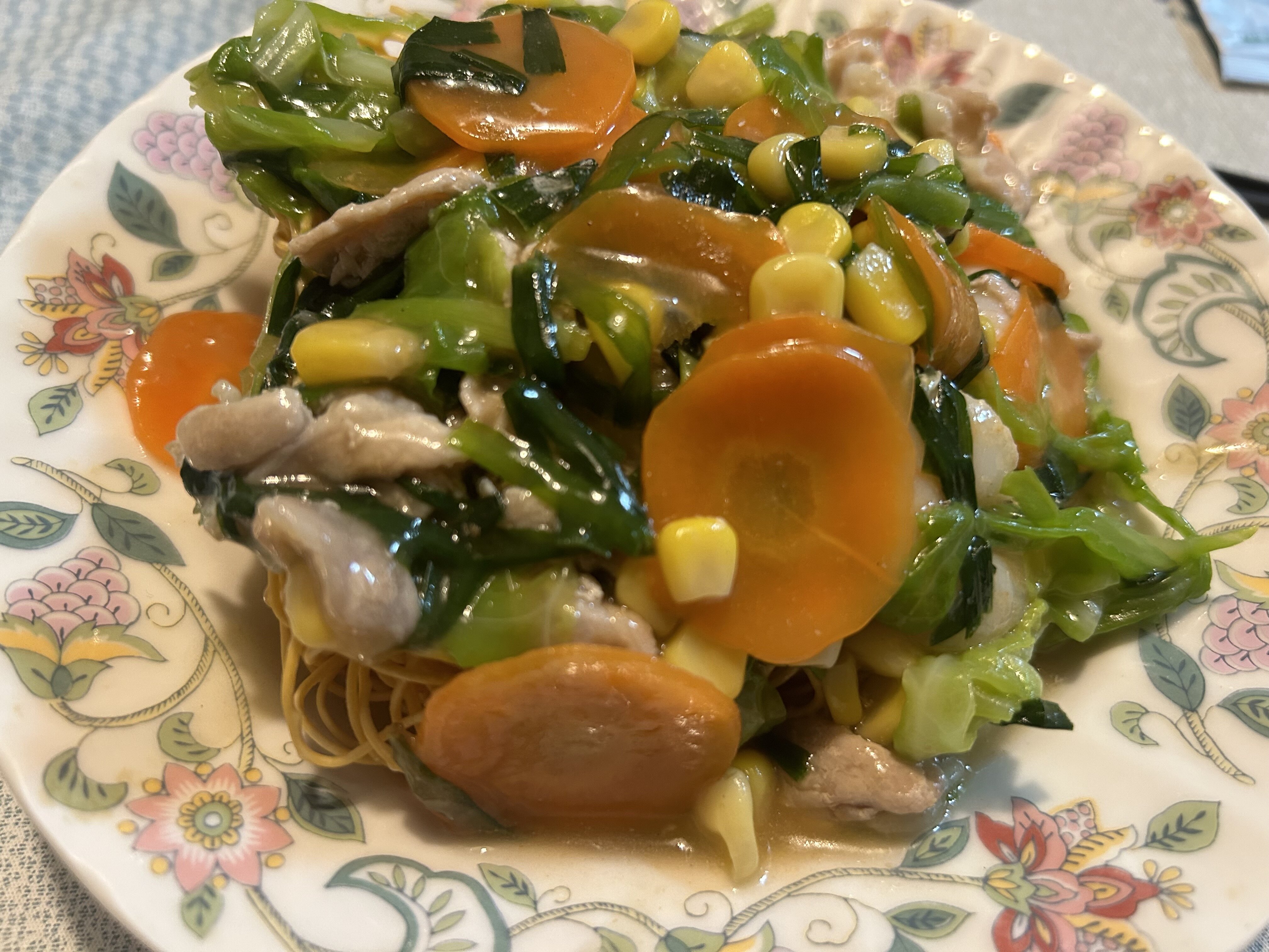 家麺:長崎皿うどん濃厚海老味 : NABEGONの金魚のあぶく