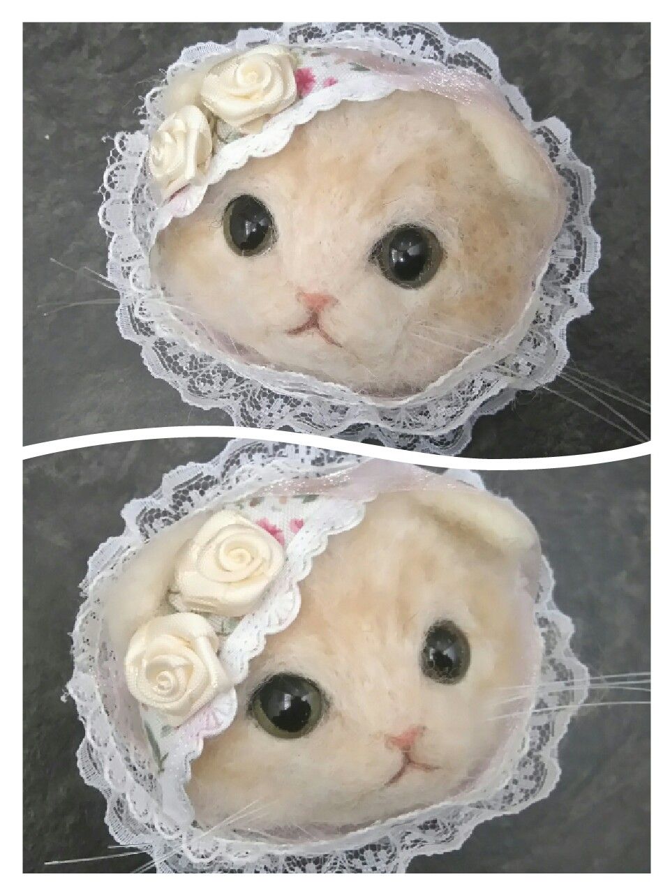チンチラシルバーとスコティッシュ出品しました 羊毛フェルトにゃんこ Nachumaro