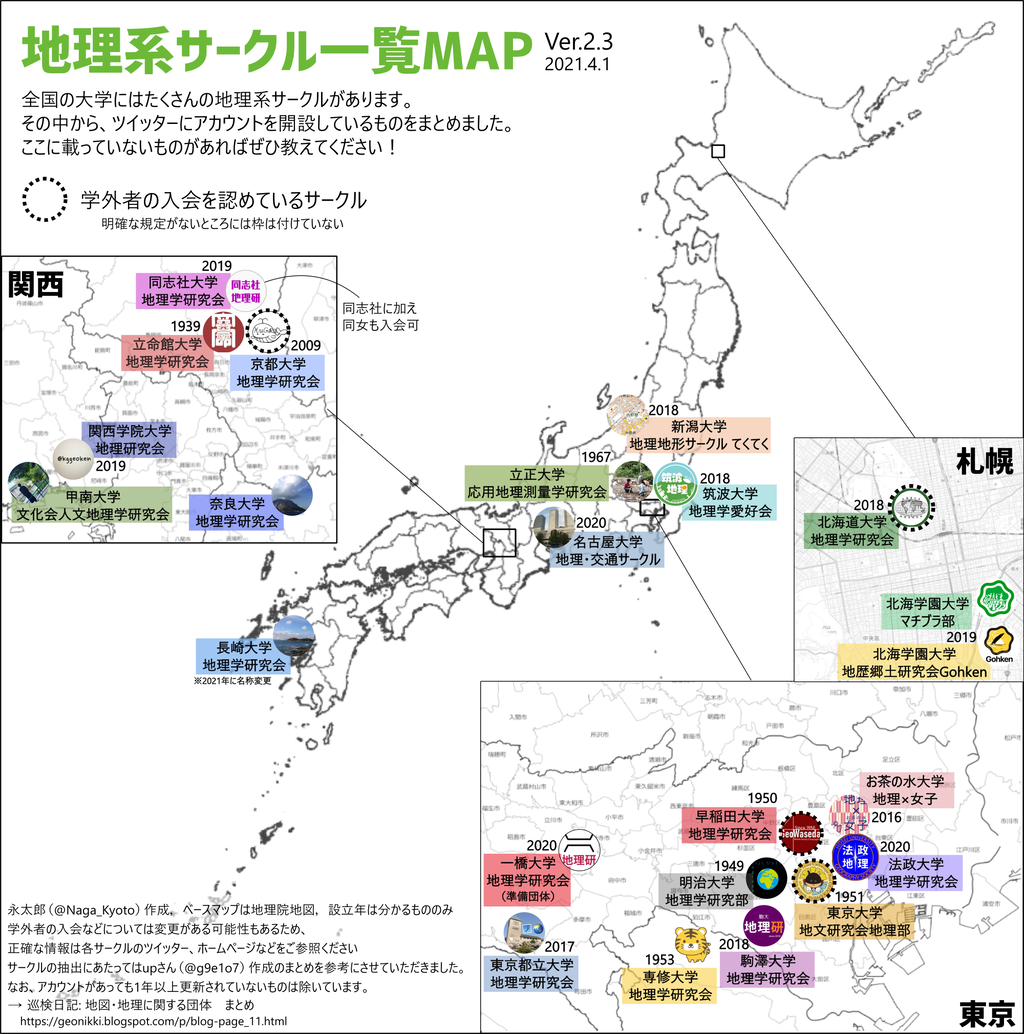 地理学をとりまく組織と人々 第3回 地理学のガイドマップ ながたろぐ