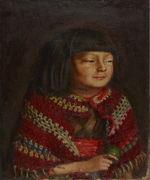 麗子微笑 岸田劉生　大賞10年（1921年）