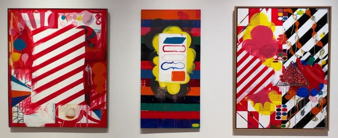 ★山崎つる子「図形による題」1963、「作品」1963、「作品」1964