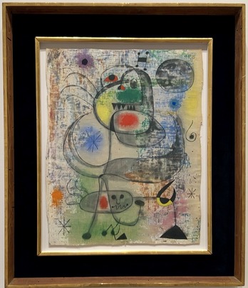 ジョアン・ミロ Joan Miro 《夜の女と鳥》1944