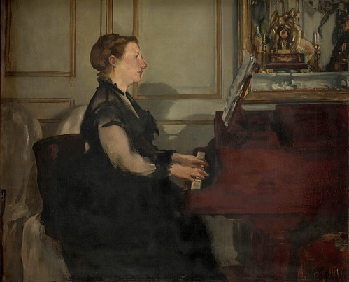 エドゥアール・マネ《ピアノを弾くマネ夫人》1868年