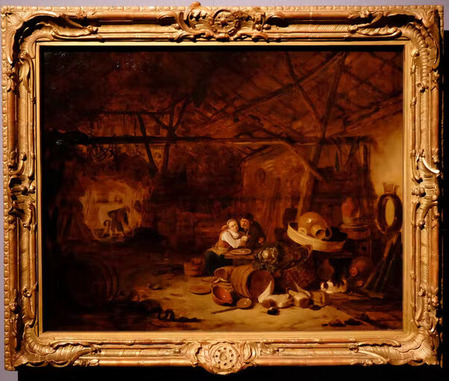 21 エフベルト・ファン・デル・プール《農家の恋人たち》（1648）