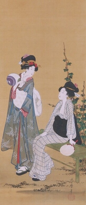 喜多川歌麿の‘納涼二美人図’（1804~06年）