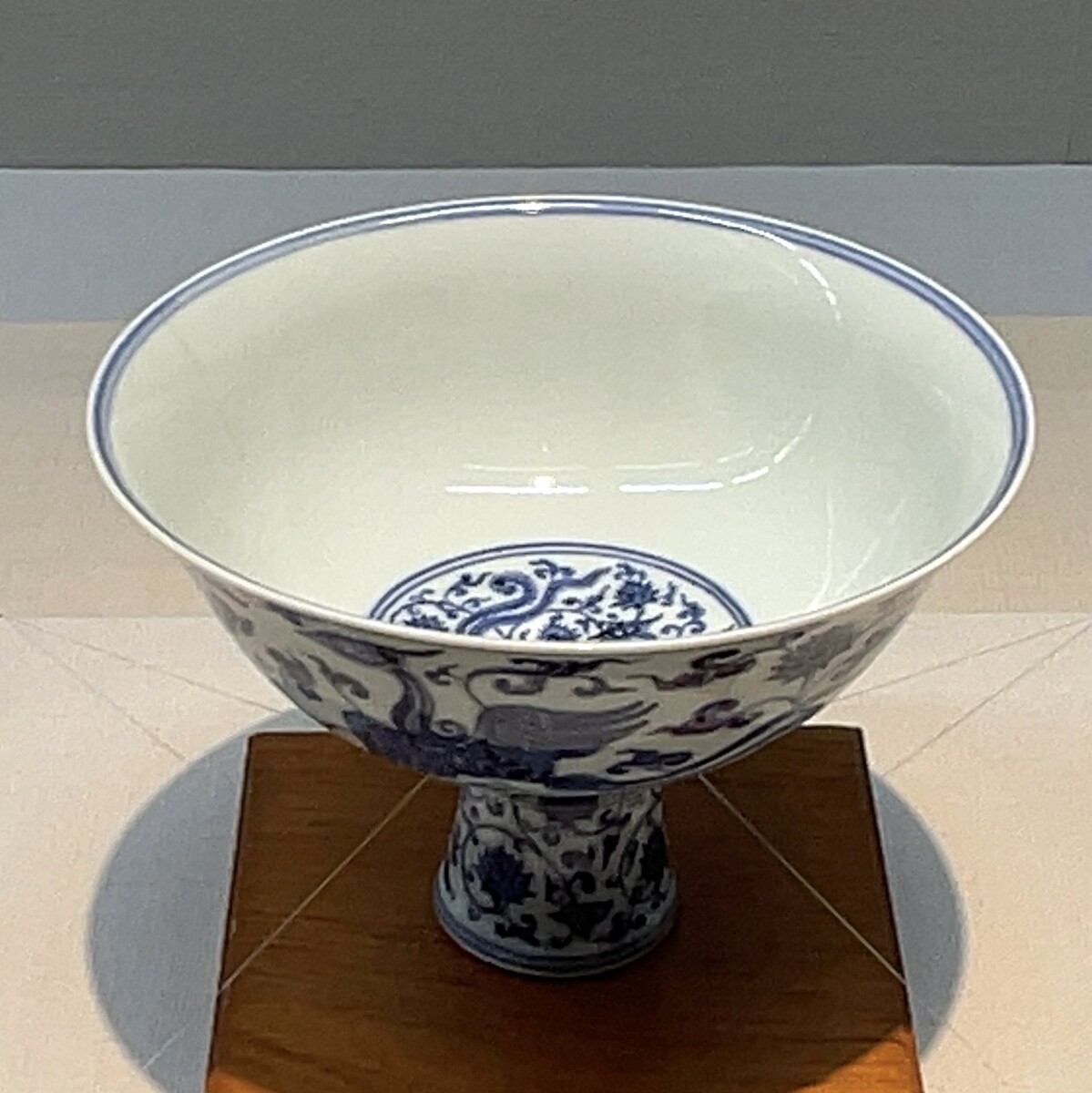 中国美術 明時代 青花鳳紋碗 染付碗 共箱 明 万暦年