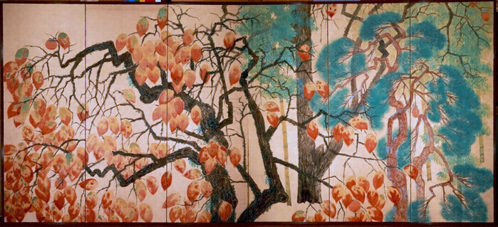 横山大観「柿紅葉」 大正9年（1920）