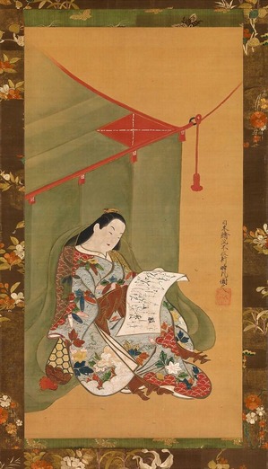 宮川長春「蚊帳文詠美人」（1716～35）頃-001