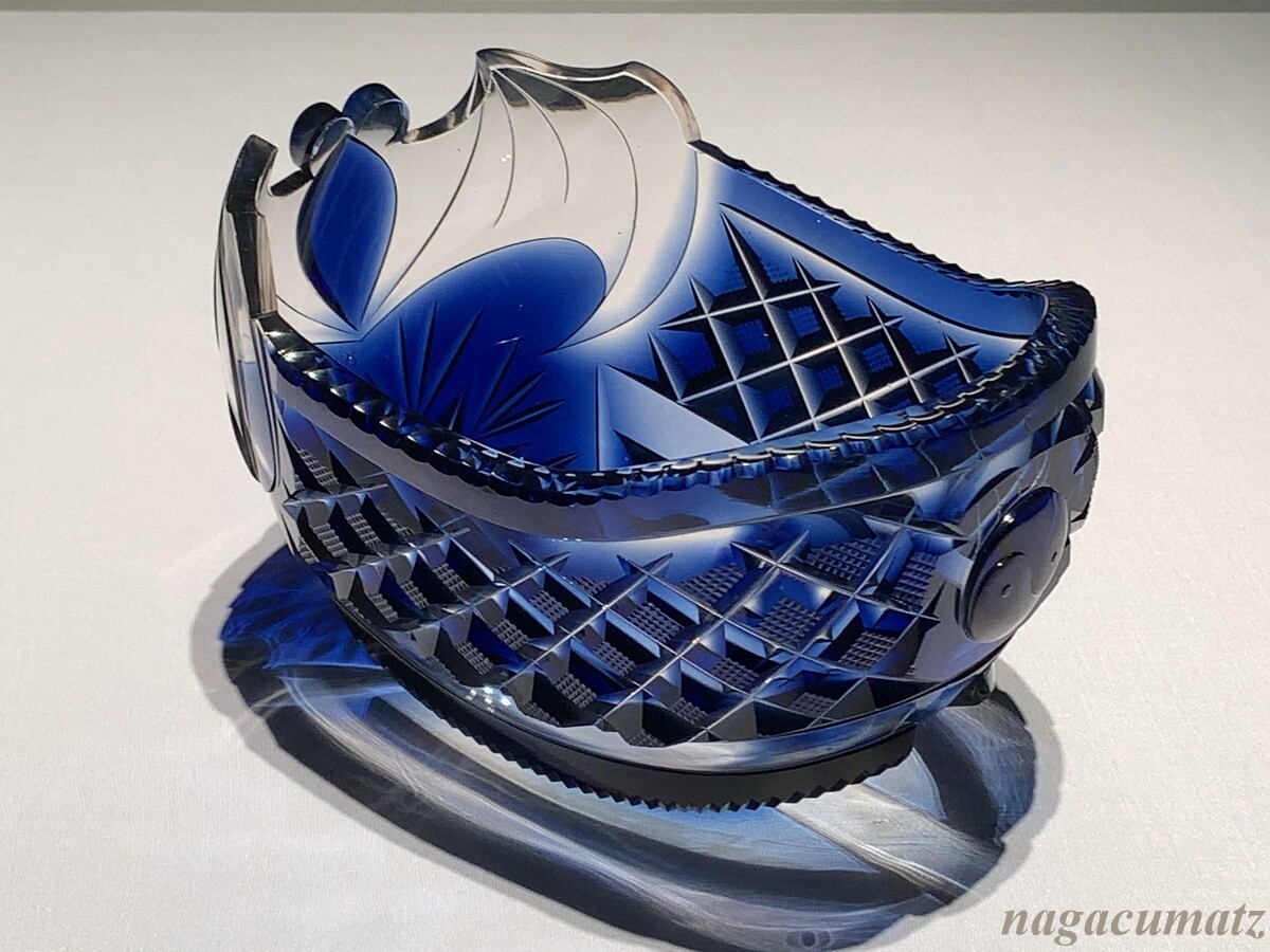 江戸切子 復刻シリーズ 「切子三ツ組盃 」 亀井硝子 サントリー美術館 協力