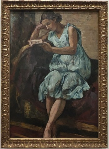 ★清水多嘉示「憩いの読書」1928