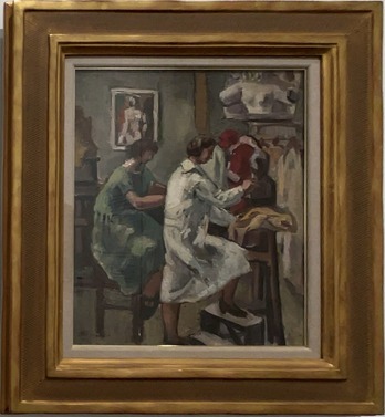 ★清水多嘉示「アトリエにおけるリアとジョセフィーナ」1923-28