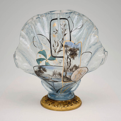 エミール・ガレ　花挿：湖水風景　1878年頃