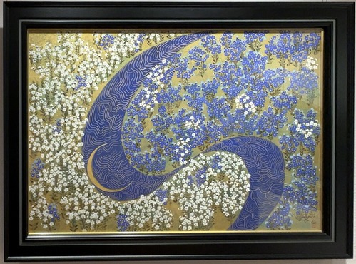 19 平松礼二「桔梗図」