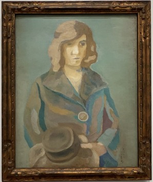 坂本繁二郎「帽子を持てる女」1923