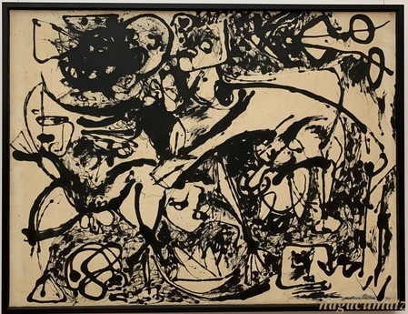 ジャクソン・ポロック　「ナンバー８、１９５１　黒い流れ」　1951