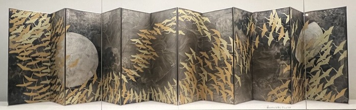 加山又造「千羽鶴」1970