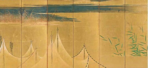 海北友松「網干図屏風」桃山時代慶長7年(1602)2-001