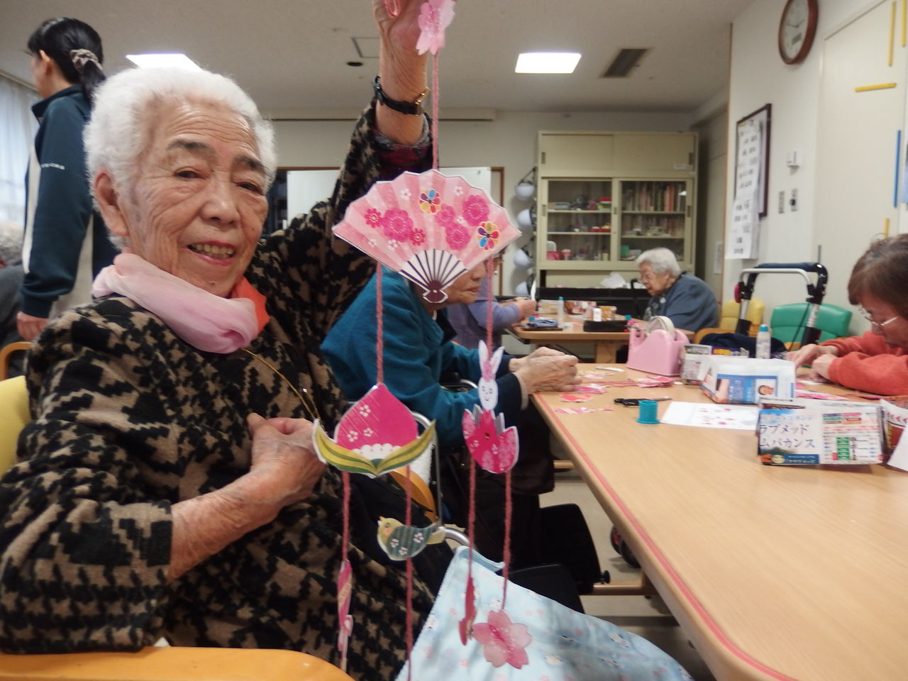 ひな祭り工作 デイ 鶴 亀日記