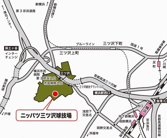 横浜駅~三ツ沢グランド入り口